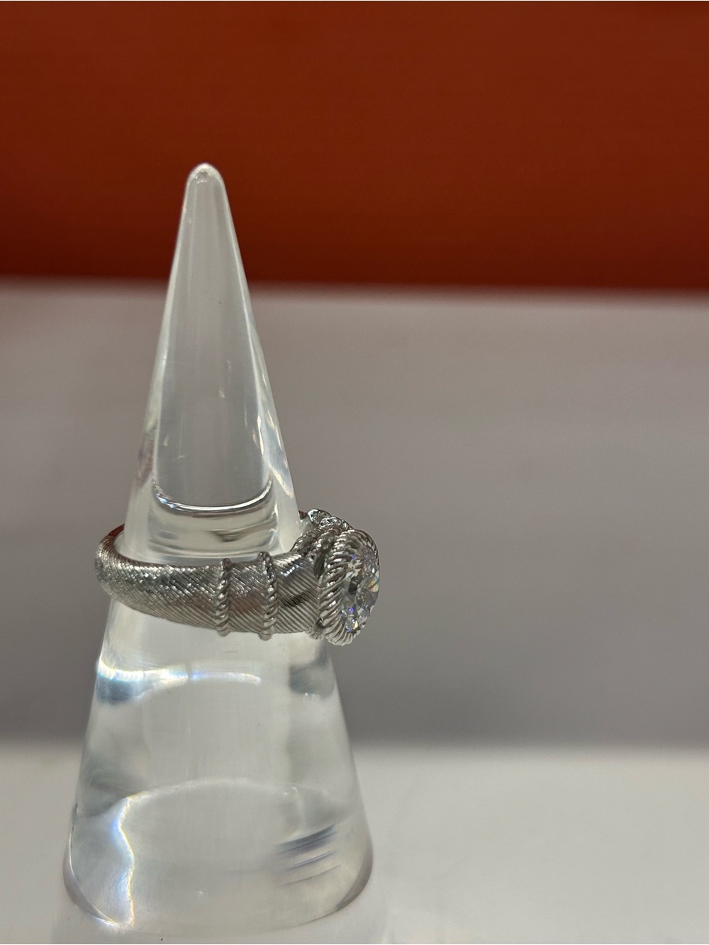 Judith Ripka Silver Rope Band Ring size 9 - Picture 3 of 9